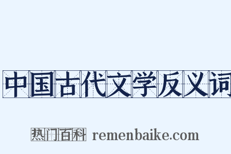 中国古代文学反义词是什么意思的图片